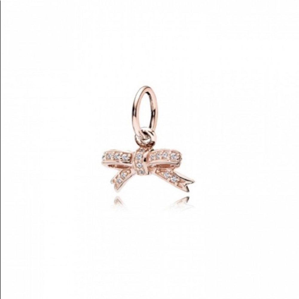 Rose Gold Authentic Pandora Bow Charm